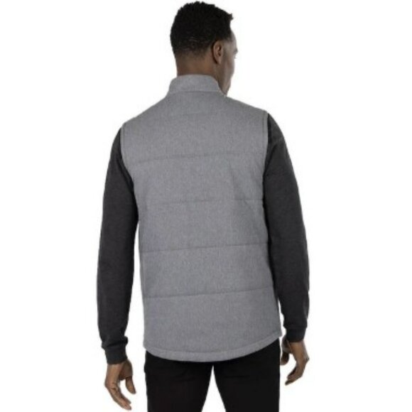 Men's Gray Puffer Vest - Picture 2 of 5